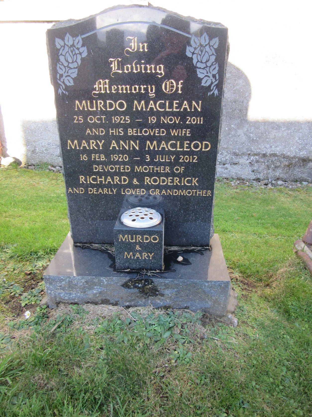 109b - Murdo Maclean, Mary Ann Macleod